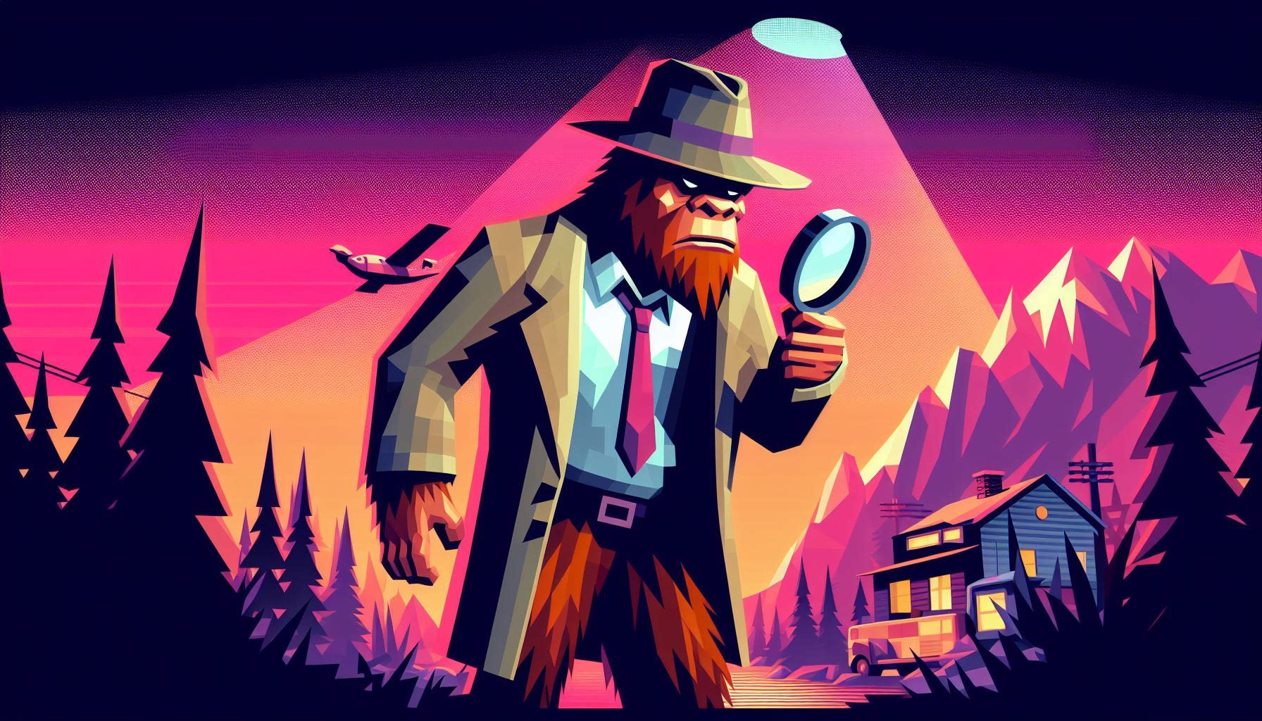 Cryptid map placeholder with Bigfoot theme